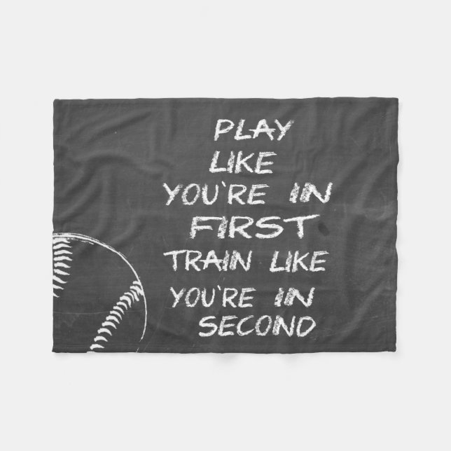 In first baseball motivational fleece blanket (Front (Horizontal))