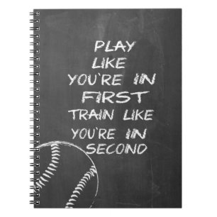 In first baseball motivational notebook