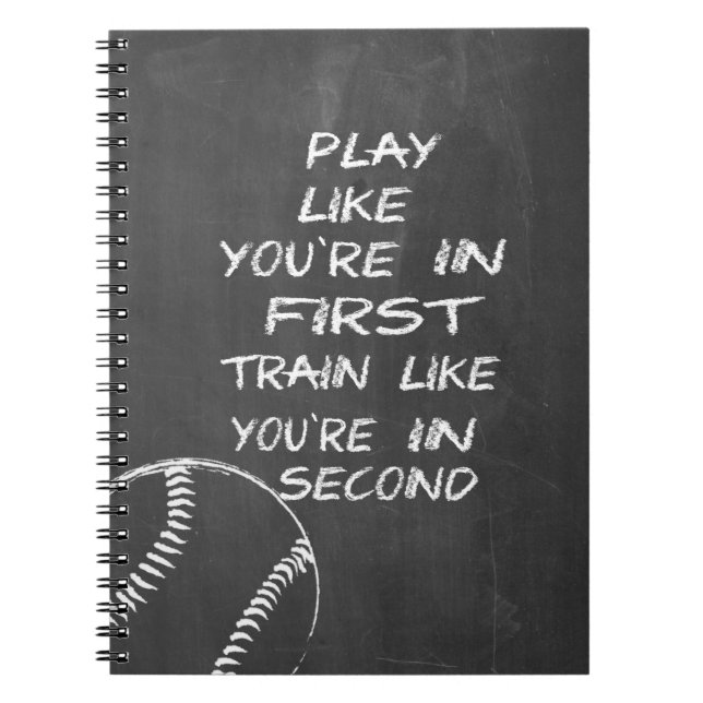 In first baseball motivational notebook (Front)