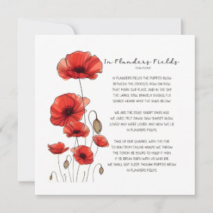 In Flanders Fields Remembrance Day Poem Holiday Card