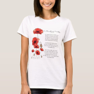 In Flanders Fields Remembrance Day Poem T-Shirt