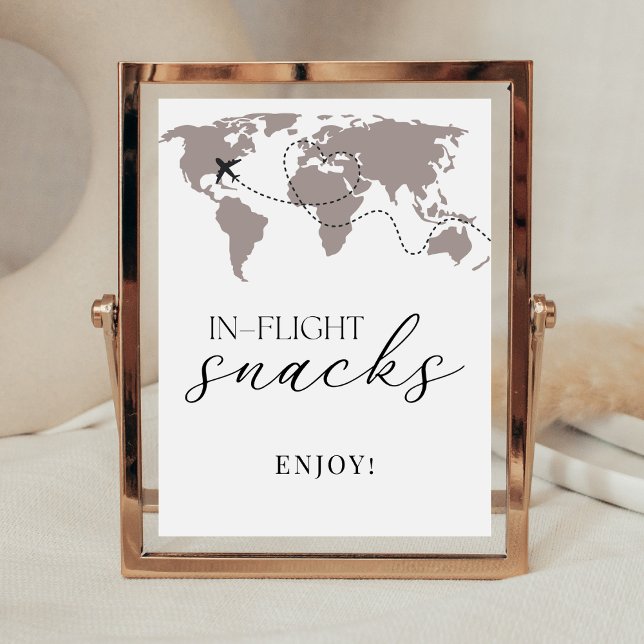 In-Flight Snacks Aeroplane Baby Shower Food Table Pedestal Sign (Creator Uploaded)