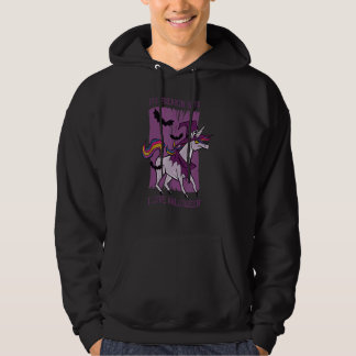 In freakin bats i love Halloween unicorn wizard Hoodie