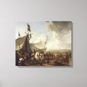 In front of the Market Tent Canvas Print