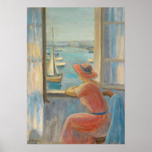 In front of the window by Henri Lebasque Poster