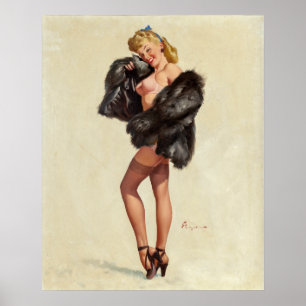In Furs Pin Up Poster