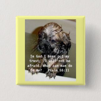 In God I have put my trust 15 Cm Square Badge