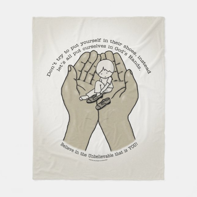 In God’s Hands Fleece Blanket (Front)