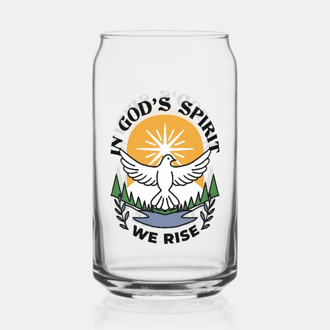 In God’s Spirit We Rise – Faith and Freedom Can Glass (Front)