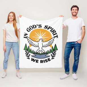 In God’s Spirit We Rise – Faith and Freedom Fleece Blanket