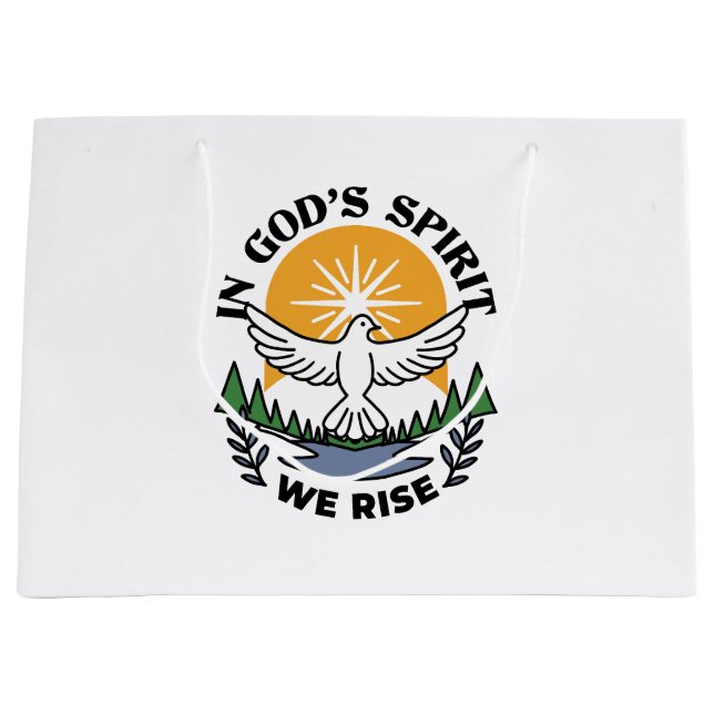 In God’s Spirit We Rise – Faith and Freedom Large Gift Bag (Front)
