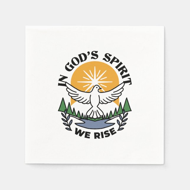 In God’s Spirit We Rise – Faith and Freedom Napkin (Front)