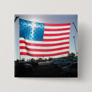 In GOD We Trust 15 Cm Square Badge