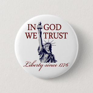 In God We Trust 6 Cm Round Badge