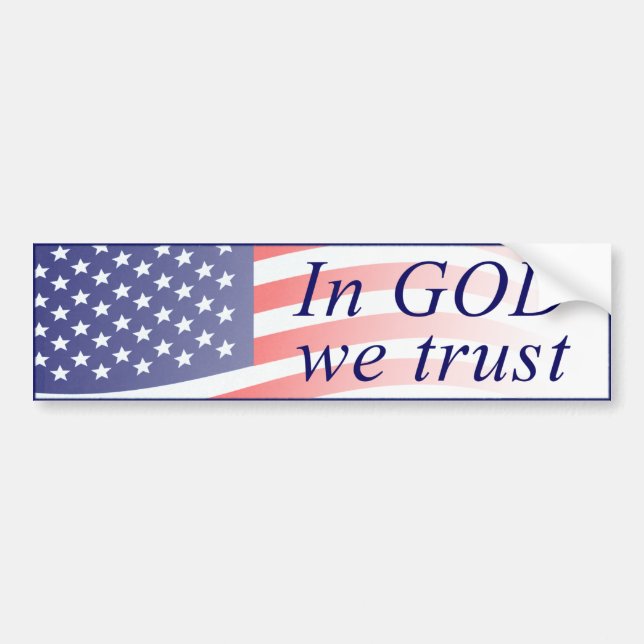 In God We Trust American Flag Bumper Sticker (Front)
