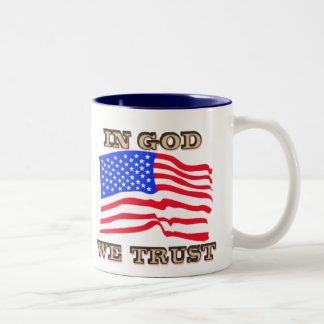In God We Trust American Flag Mug