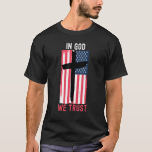 In God We Trust American Flag USA Christian Religi T-Shirt