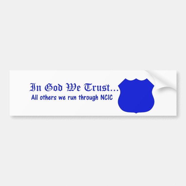 In God We Trust Bumper Sticker (Front)