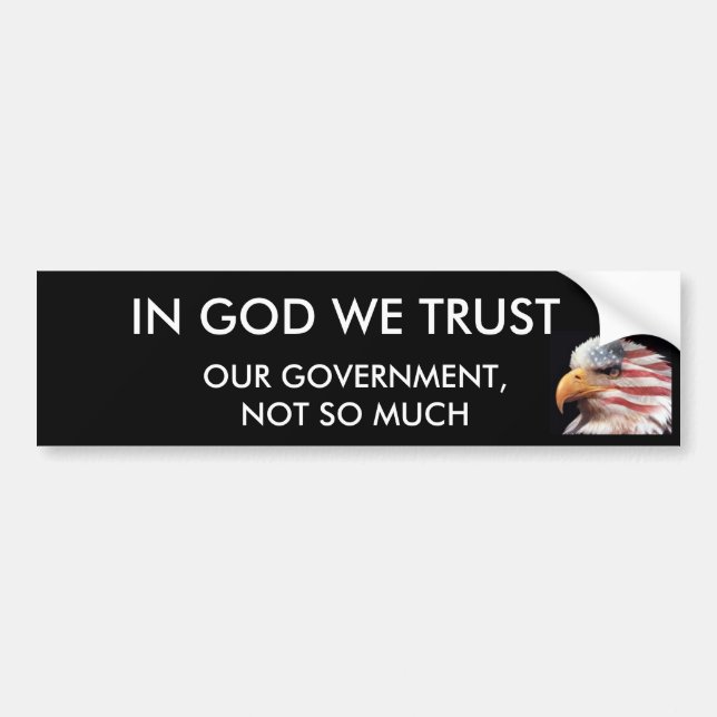 IN GOD WE TRUST BUMPER STICKER (Front)