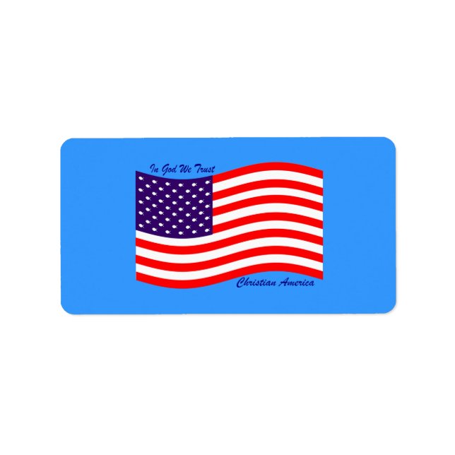 In God We Trust ~ Christian America Label (Front)