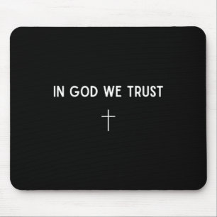 In God We Trust Cross Christian Faith Religious Sm Mouse Mat
