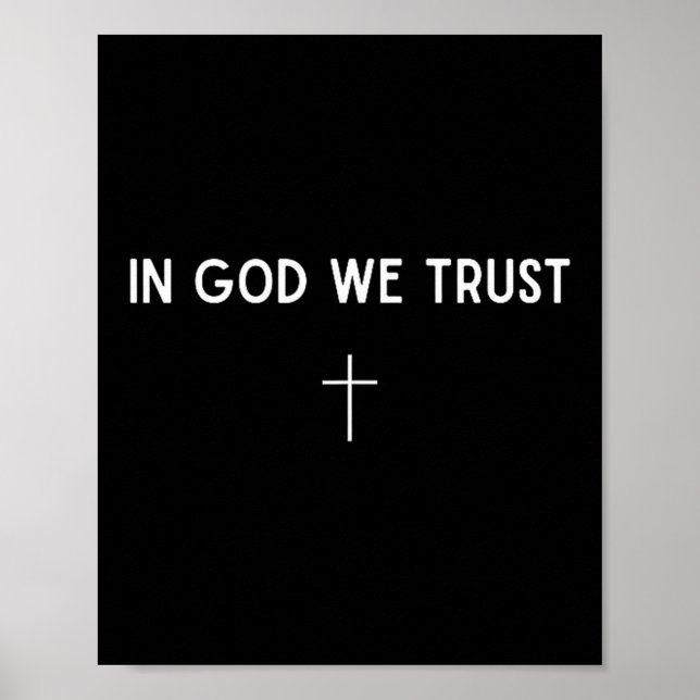 In God We Trust Cross Christian Faith Religious Sm Poster (Front)
