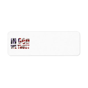 In God we trust customisable return address label