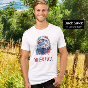 In God We Trust Eagle Red White And Blue Tri-Blend Shirt
