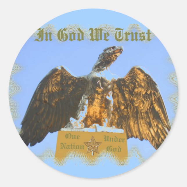 In God We Trust Eagle Sticker (Front)