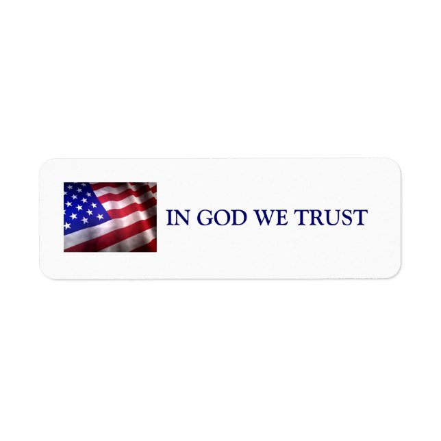 IN GOD WE TRUST LABEL (Front)