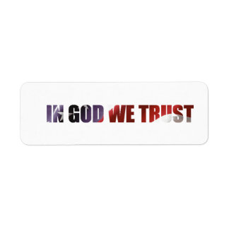 IN GOD WE TRUST LABEL