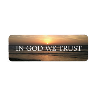 IN GOD WE TRUST LABEL