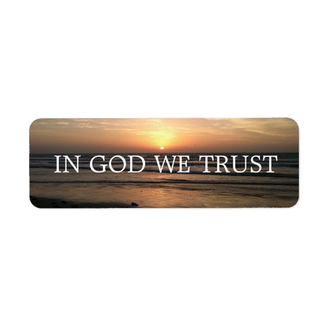 IN GOD WE TRUST LABEL (Front)