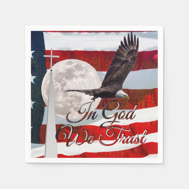 In God We Trust Paper Napkin (Front)