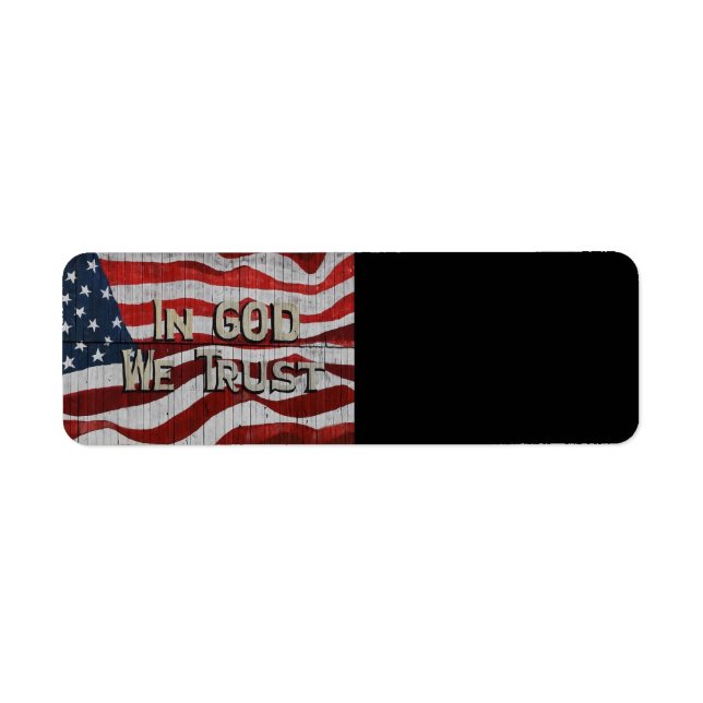 In God We Trust Rustic Barn Board American Flag (Front)