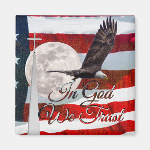 In God We Trust Square Magnet