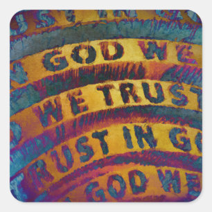 In God We Trust Square Sticker