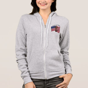 In God We Trust with Rugged Cross and US Flag Hoodie