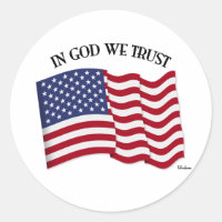 In God We Trust with US flag