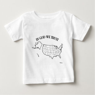 In God We Trust with US outline Baby T-Shirt