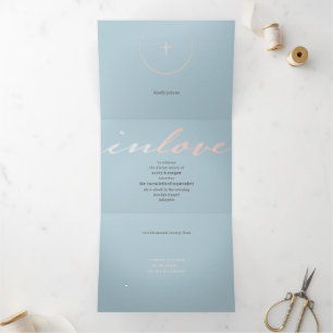 in God's love Wedding Tri-Fold Invitation