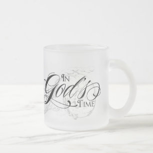In God's Time Frosted Glass Coffee Mug