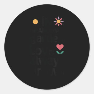 In Grandma’s Garden Love Grows Gardening  Classic Round Sticker