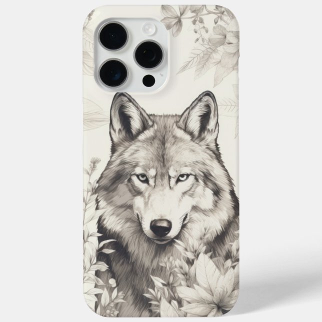 In Grays Silent Guardian Wolf Case-Mate iPhone Case (Back)