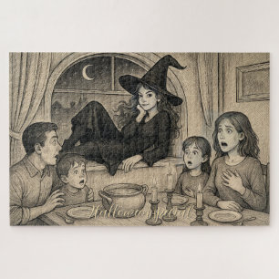 In Halloween welcome the witches! Jigsaw Puzzle
