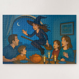 In Halloween welcome the witches! Jigsaw Puzzle