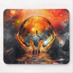 In hands of creator mouse mat