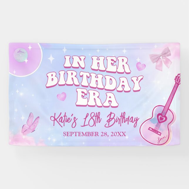 In Her Birthday Era Birthday Party Banner (Horizontal)