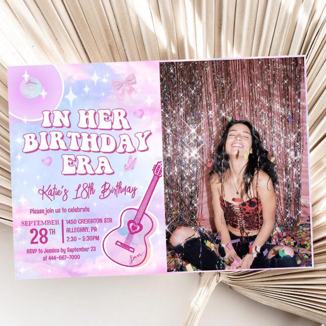 In Her Birthday Era Birthday Party Invitation  (Creator Uploaded)