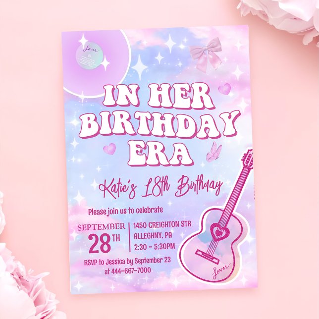 In Her Birthday Era Birthday Party Invitation (Creator Uploaded)